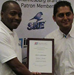 Mike Banda (left) thanks Alwin for the presentation.